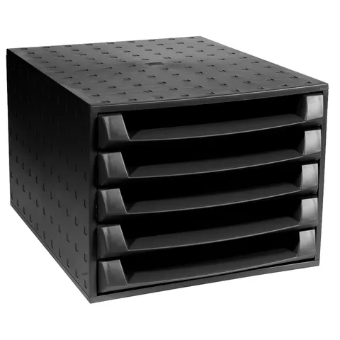 EXACOMPTA Schubladenbox THE BOX, 5 Schübe, schwarz – Bild 1