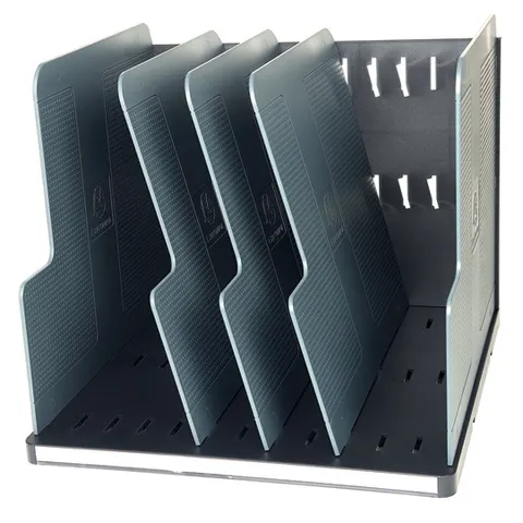 EXACOMPTA Sortierstation MODULOTOP, 4 Fächer, schwarz/grau – Bild 1