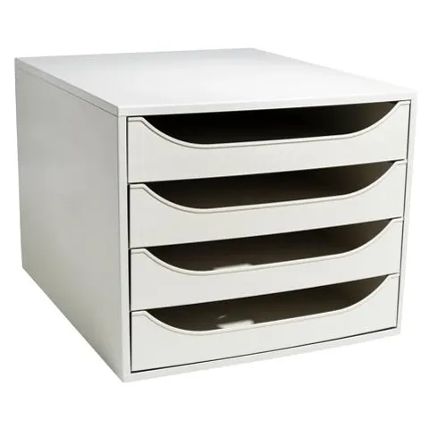 EXACOMPTA Schubladenbox ECOBOX, 4 Schübe, grau – Bild 1