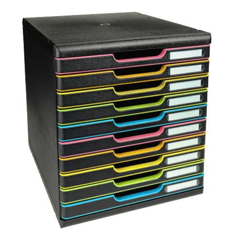 EXACOMPTA Schubladenbox MODULO A4, 10 Schübe, harlekin – 302914D – Bild 1