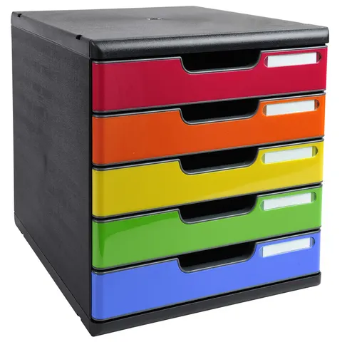 EXACOMPTA Schubladenbox MODULO A4, 5 Schübe, harlekin – 301798D – Bild 1