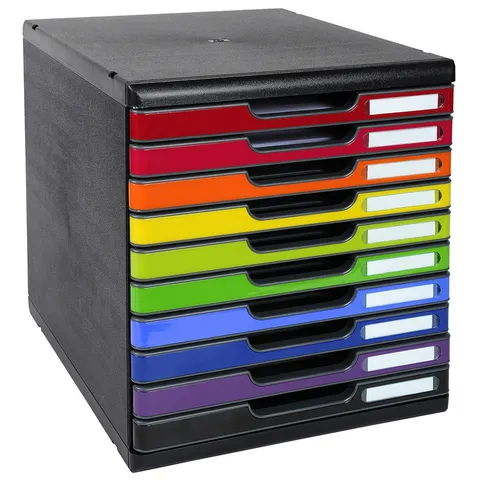 EXACOMPTA Schubladenbox MODULO A4, 10 Schübe, harlekin – 302798D – Bild 1
