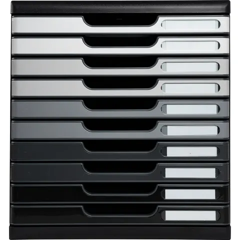EXACOMPTA Schubladenbox MODULO A4, 10 Schübe, grau – Bild 1