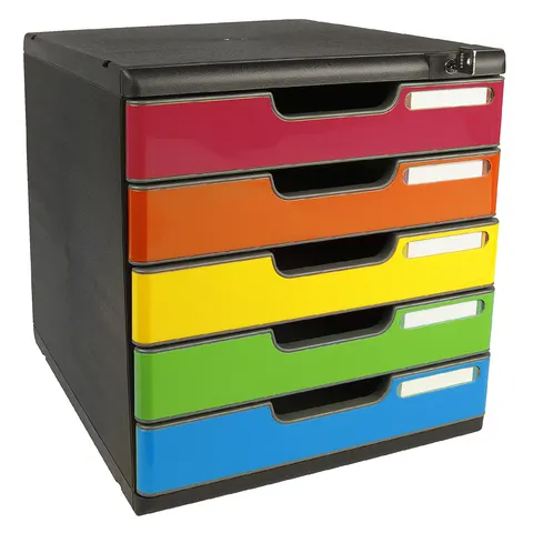 EXACOMPTA Schubladenbox MODULO A4, 5 Schübe, harlekin – 331798D – Bild 1