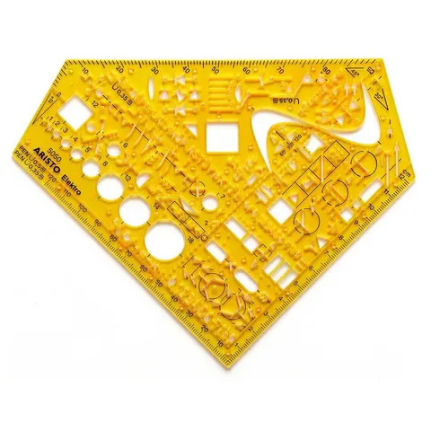 ARISTO Zeichenschablone gelb-transparent – 050505 – Bild 1