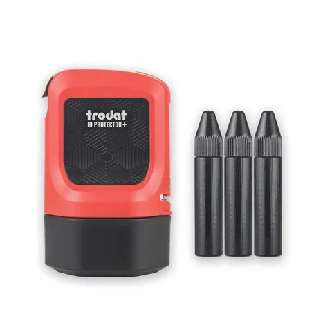 tradat Datenschutz-Rollstempel-Set ID Protector+, rot – Bild 1