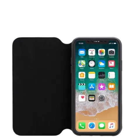 3sixT Slimfolio Flip Cover iPhone X/Xs - Black – image 1