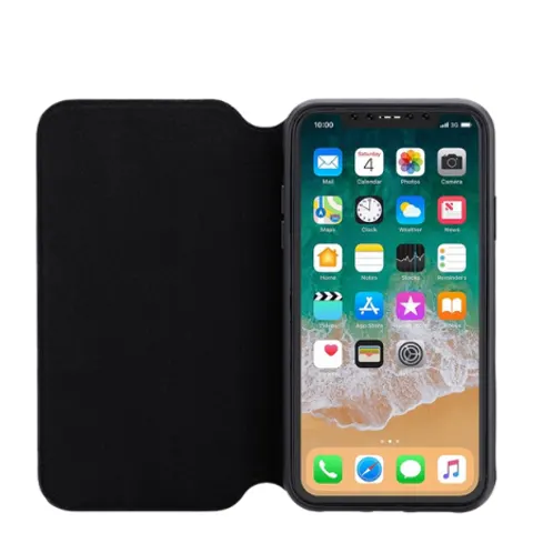 3sixT Slimfolio Flip Cover iPhone XS Max - Black – image 1