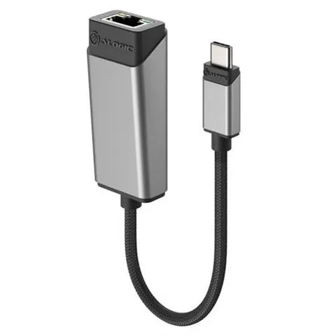 Alogic Adapter USB-C -> RJ45 Gigabit 0,15m space grey – Bild 1