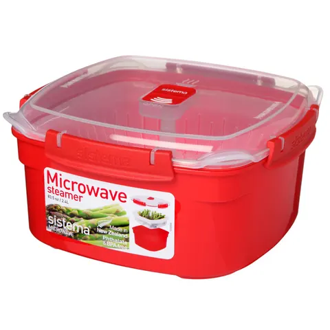 Sistema Mikrowellendose MEDIUM STEAMER, 2,4 Liter, rot – Bild 1