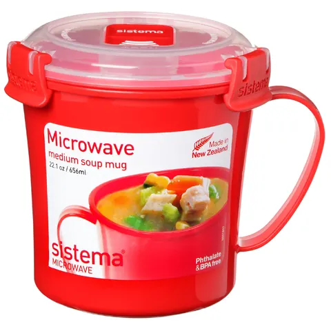 Sistema Mikrowellendose MEDIUM SOUP MUG, 650 ml, rot – Bild 1