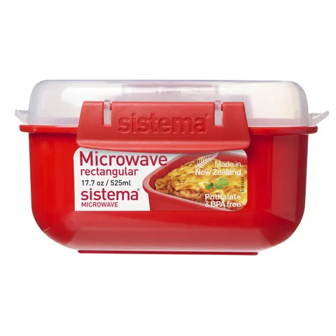 Sistema Mikrowellendose RECTANGULAR, 525 ml, rot – Bild 1