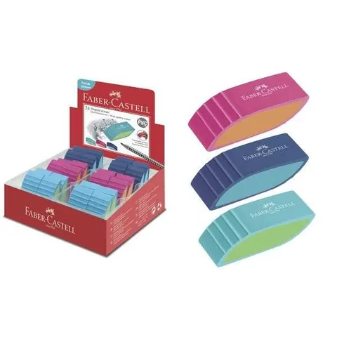 FABER-CASTELL Kunststoff-Radierer BICOLOR, sortiert – Bild 1