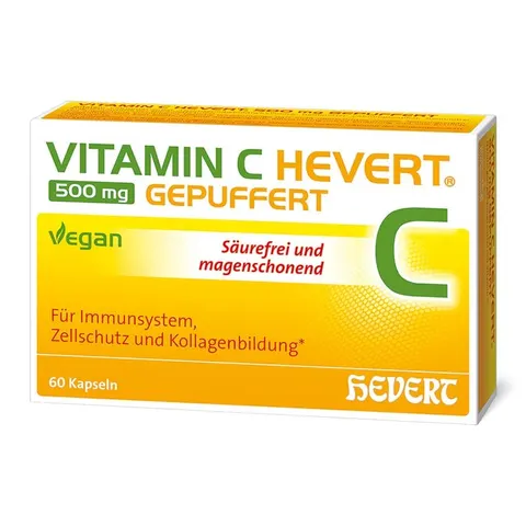 Vitamin C Hevert 500 Mg Gepuffert Kapseln – Bild 1