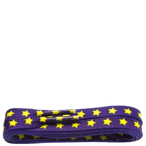 Shoestring Laces - Purple with Stars – image 1