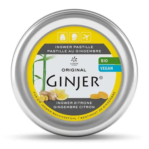 Ingwer Ginjer Pastillen Bio Zitrone – Bild 1
