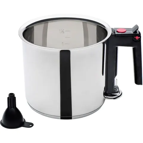GSW Edelstahl-Simmertopf, Ø 16 cm – schwarz|silberfarben – Bild 1