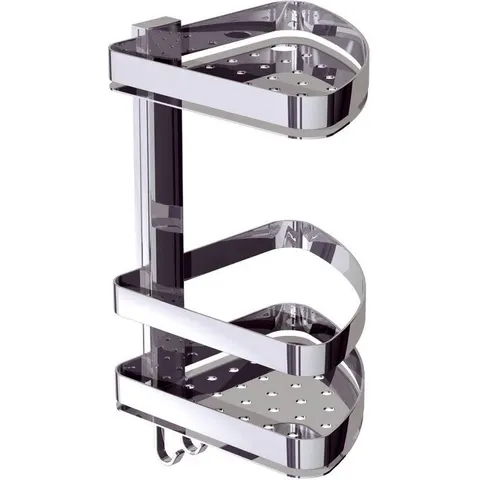Bravat Eck-Duschkorb mit 2 Etagen 19,8 cm – Bild 1