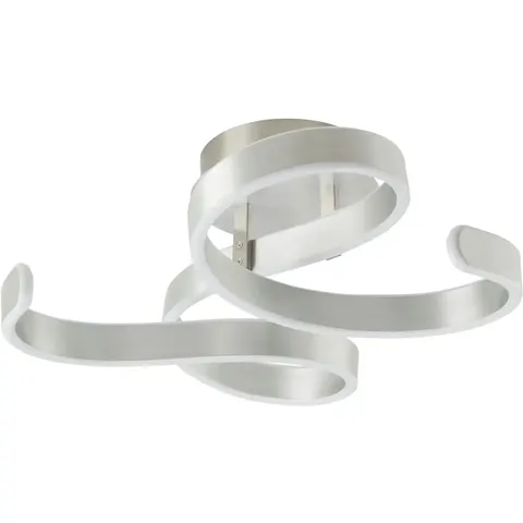 Trio Lighting Francis LED ceiling light, brushed aluminium – image 1