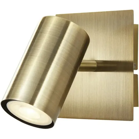 Trio Lighting Marley wall spotlight, antique brass – image 1