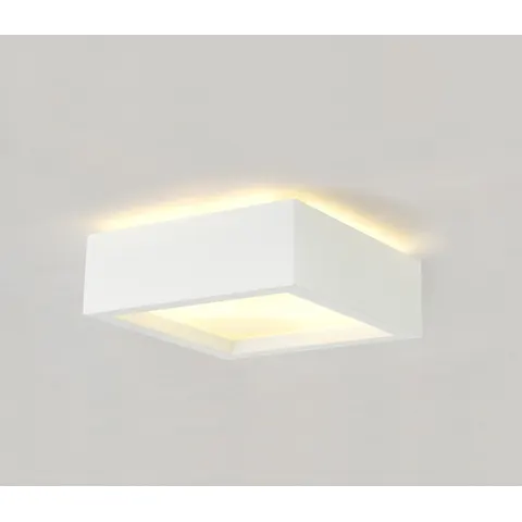 SLV Plastra 104 ceiling lamp, white, plaster, width 25 cm – image 1