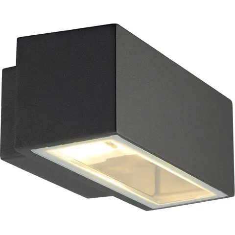 SLV Box wall lamp, anthracite, aluminium, width 22 cm, up/down – image 1