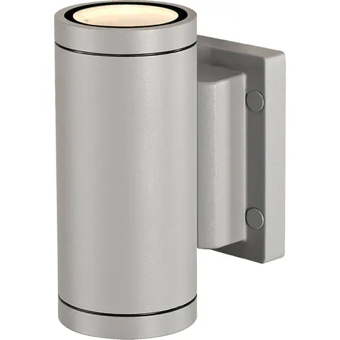 SLV Myra wall lamp, silver-grey, aluminium, width 8 cm, up/down – silver grey – image 1