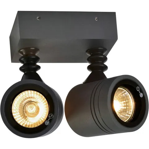 SLV Myra outdoor wall lamp, 2-bulb, anthracite – image 1