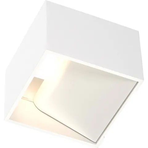SLV LED wall light Logs In, white, aluminium, width 10 cm – image 1