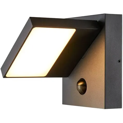 SLV Abridor LED wall lamp, anthracite, width 14 cm, sensor – image 1