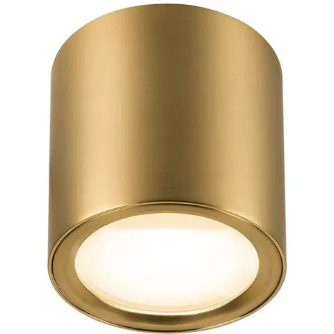 SLV Oculus LED ceiling light, brass-coloured, 9 cm, dimmable to warm white – image 1