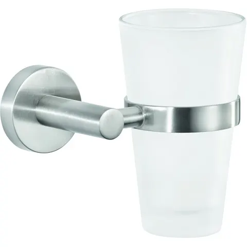 tesa NOOBLESSE Zahnputzbecher mit Wandhalterung – Bild 1