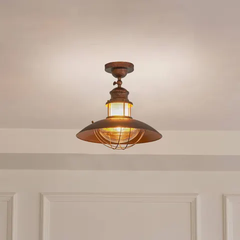 Ceiling Light Louisanne Lindby, dimmable, Brown / rust, Kitchen, metal, Maritime, Ceiling Light – image 1