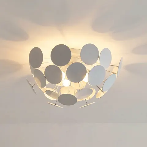 Ceiling Light Kinan Lindby, dimmable, White / opal, Living / Dining Room, Plastic, Modern, Ceiling Light – image 1