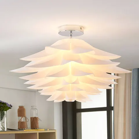Ceiling Light Rimon Lindby, dimmable, White / opal, Living / Dining Room, Plastic, Modern, Ceiling Light – image 1