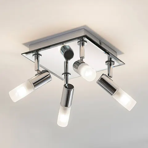 Ceiling Light Zela Lindby, dimmable, Chrome / silver, Bathroom, metal, Modern, Ceiling Light – image 1