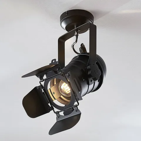 Ceiling Light Tilen Lindby, dimmable, Black, Living / Dining Room, metal, Ceiling Light – image 1