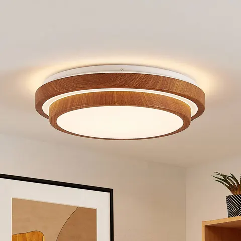 LED Ceiling Light Vaako Lindby, Light wood, Workroom / Office, Plastic, Modern, Ceiling Light – image 1
