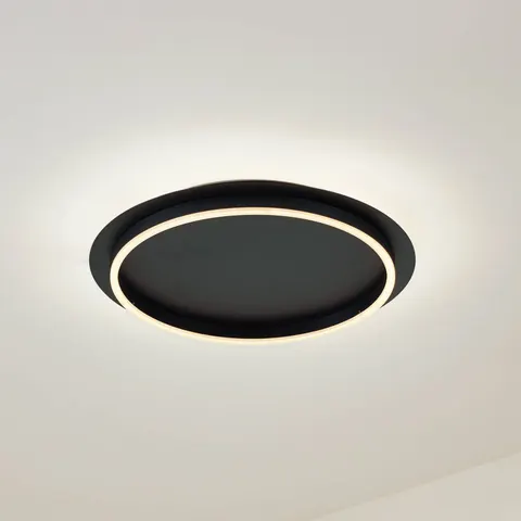LED Ceiling Light Kunis Lindby, Black, Living / Dining Room, Plastic, Modern, Ceiling Light – image 1