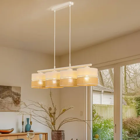 Linobianco Jute Hanglamp Wit - Modern Design – afbeelding 1