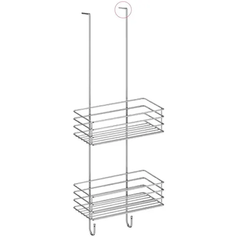 Smedbo Universal Duschkorb 25 cm, doppelt, mit 2 Haken – Bild 1