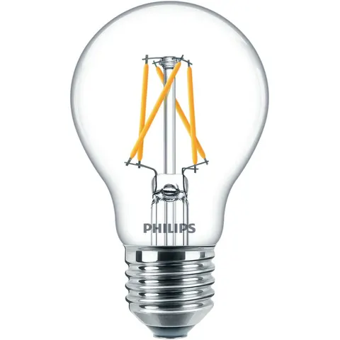 Philips LED Lamp SceneSwitch Transparant 60W E27 Warm Wit Licht – afbeelding 1