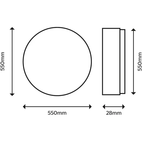 Philips SuperSlim plafonnière - wit - groot - warmwit licht - 36 W – afbeelding 1