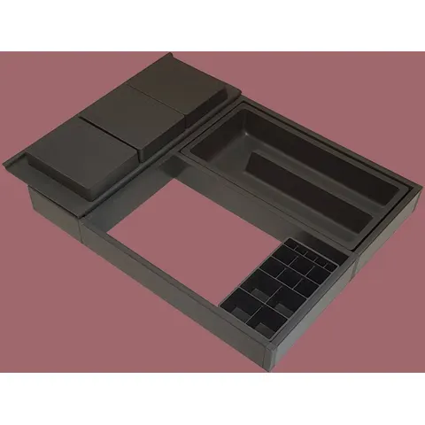 progettobagno Schubladeneinrichtungsset, Accessoires, CA35L, grau – Bild 1