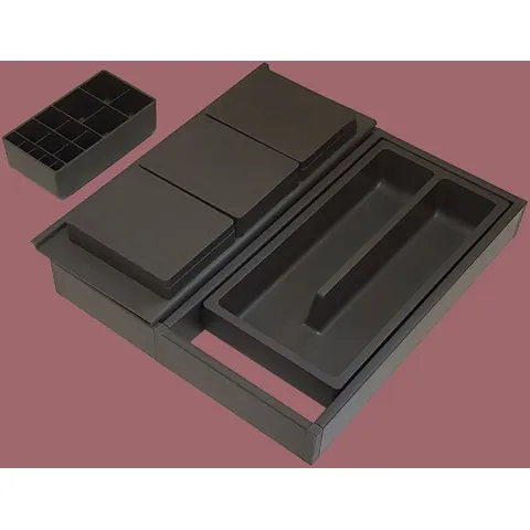 progettobagno Schubladeneinrichtungsset, Accessoires, CA35S, grau – Bild 1