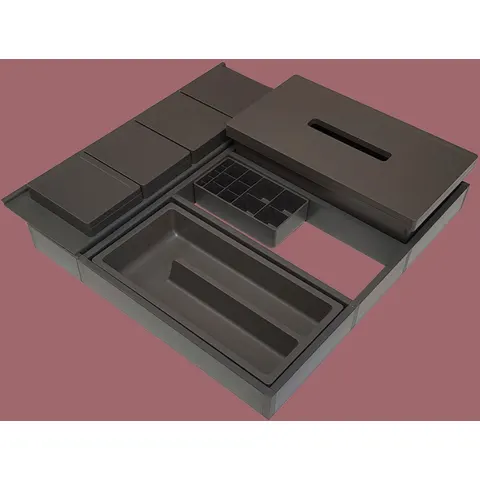 progettobagno Schubladeneinrichtungsset, Accessoires, CA45L, grau – Bild 1