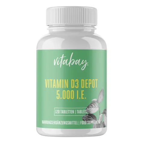 vitabay Vitamin D3 Depot 5000 I.E. 120 St Tabletten – Bild 1