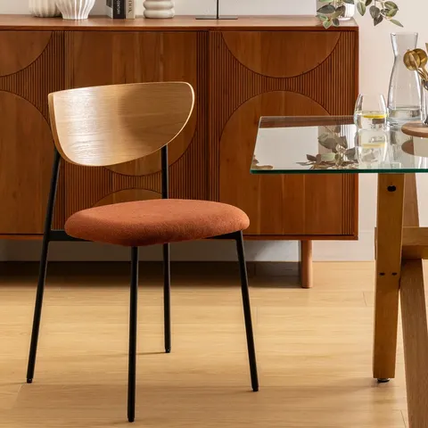 Set van 2 JAISA-bureaustoelen met eikenhouten rugleuning – afbeelding 1