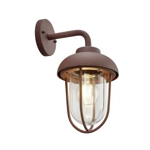 Trio Lighting DUERO outdoor wall lamp, rust-coloured Height 33 cm Metal/glass IP44 – image 1