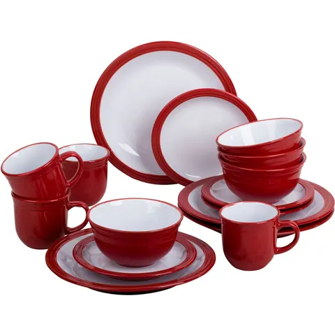 16pc Camden Red Dinner Set – image 1